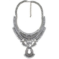 Ice Princess Rhinestones Encrusted Statement Necklace